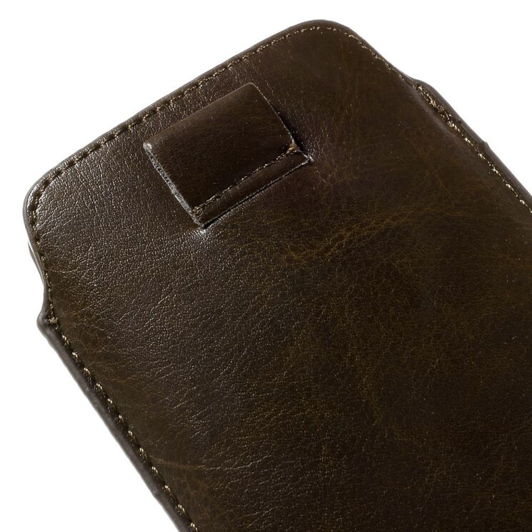 Чехол-карман Deexe Handy Pouch L для смартфонов шириной до 78мм - Brown: фото 3 из 6