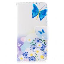 Чехол-книжка Deexe Color Wallet для Huawei Y5 2017 - Butterfly in Flowers B: фото 1 из 8