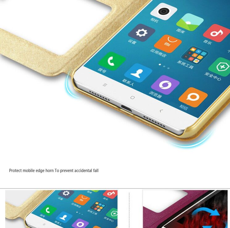Чехол-книжка Deexe View Series для Xiaomi Mi Max - Blue: фото 8 из 12