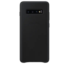 Чохол Leather Cover для Samsung Galaxy S10 Plus (G975) EF-VG975LBEGRU - Black: фото 1 з 4