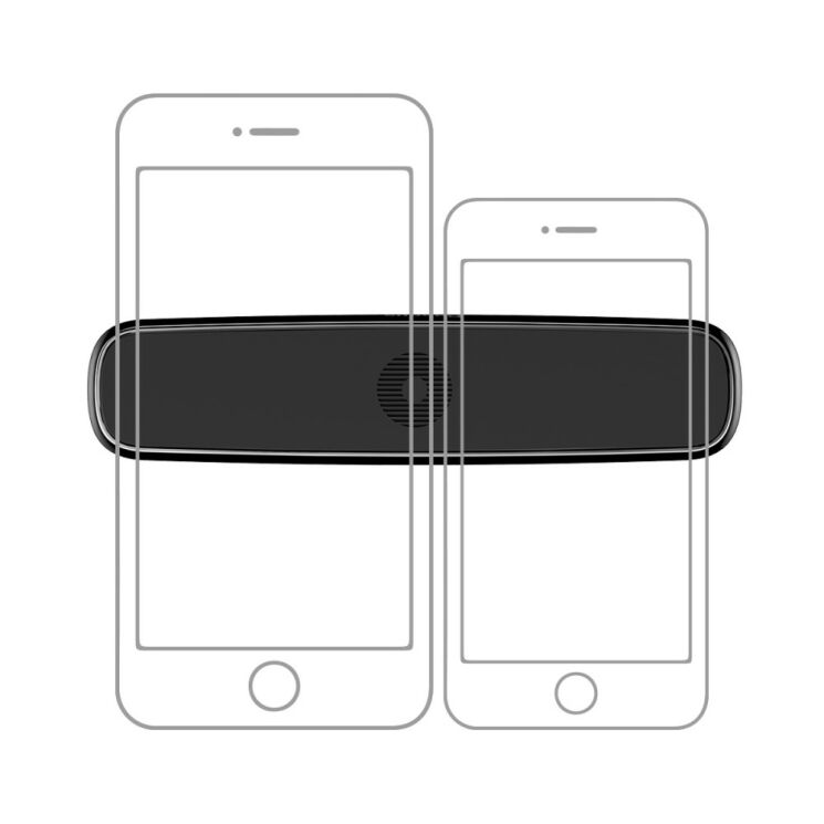 Магнітний тримач BASEUS Double Clip на повітропровід для смартфонів - Black: фото 3 з 16