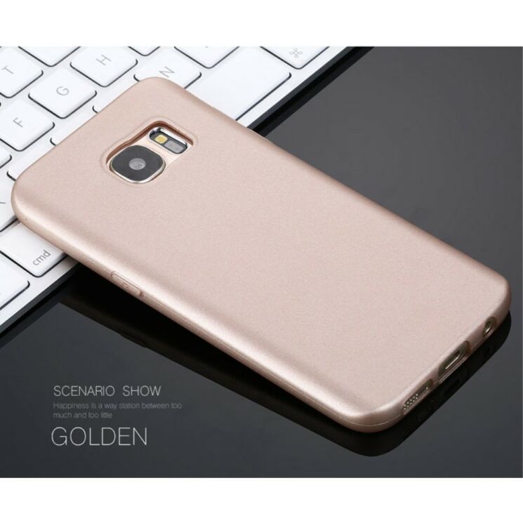 Силиконовый чехол X-LEVEL Mattу для Samsung Galaxy S7 (G930) - Gold: фото 5 из 15