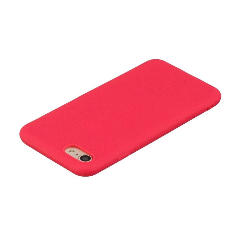 Силиконовый (TPU) чехол Deexe Matte Case для Apple iPhone SE 2 / 3 (2020 / 2022) / iPhone 8 / iPhone 7 - Red: фото 5 из 5