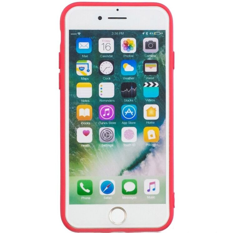 Силиконовый (TPU) чехол Deexe Matte Case для Apple iPhone SE 2 / 3 (2020 / 2022) / iPhone 8 / iPhone 7 - Red: фото 2 из 5