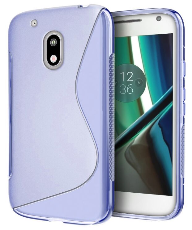 Силіконовий (TPU) чохол Deexe S Line для Motorola Moto G4 Play - Blue: фото 1 з 5