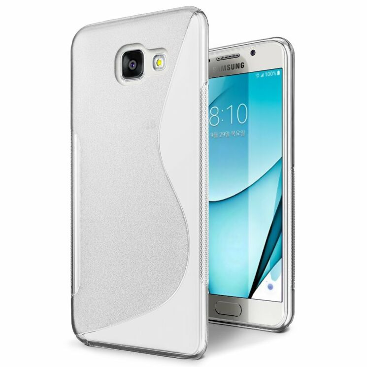 Силиконовый (TPU) чехол Deexe S Line для Samsung Galaxy A7 2017 (A720) - Transparent: фото 1 из 7