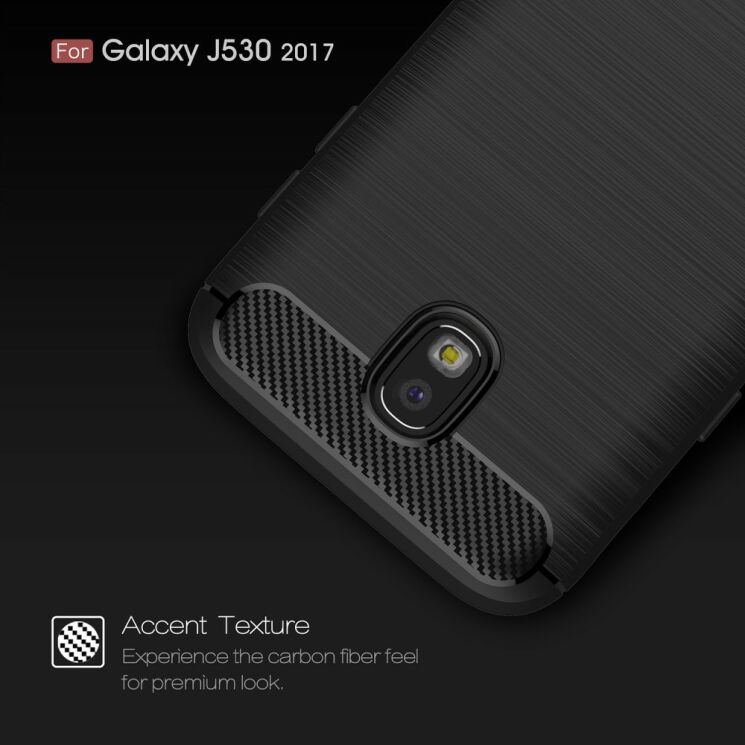 Силиконовый (TPU) чехол UniCase Carbon для Samsung Galaxy J5 2017 (J530) - Gray: фото 5 из 10