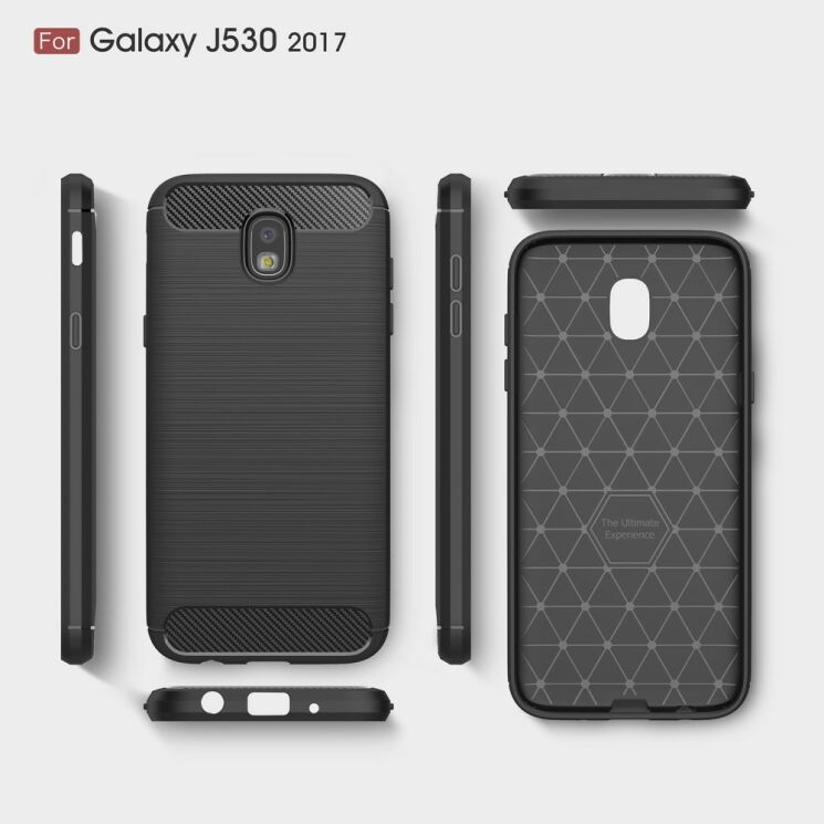 Силіконовий (TPU) чохол UniCase Carbon для Samsung Galaxy J5 2017 (J530) - Gray: фото 10 з 10