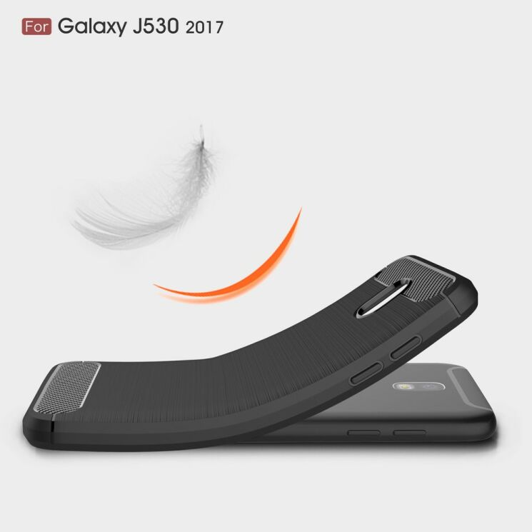 Силиконовый (TPU) чехол UniCase Carbon для Samsung Galaxy J5 2017 (J530) - Black: фото 8 из 10