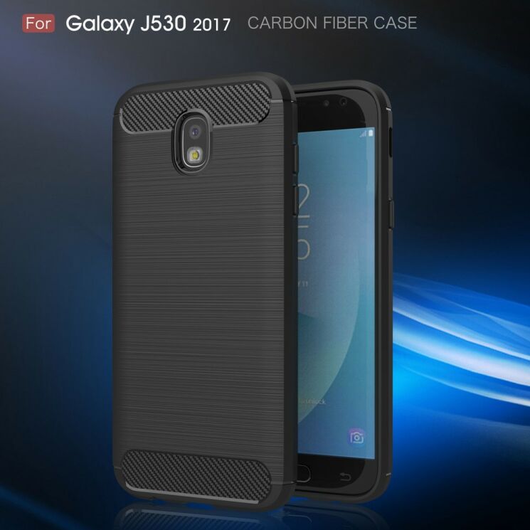 Силіконовий (TPU) чохол UniCase Carbon для Samsung Galaxy J5 2017 (J530) - Black: фото 3 з 10