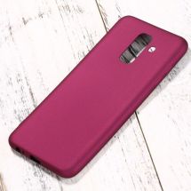 Силіконовий (TPU) чохол X-LEVEL Matte для Samsung Galaxy A6+ 2018 (A605) - Wine Red: фото 1 з 4