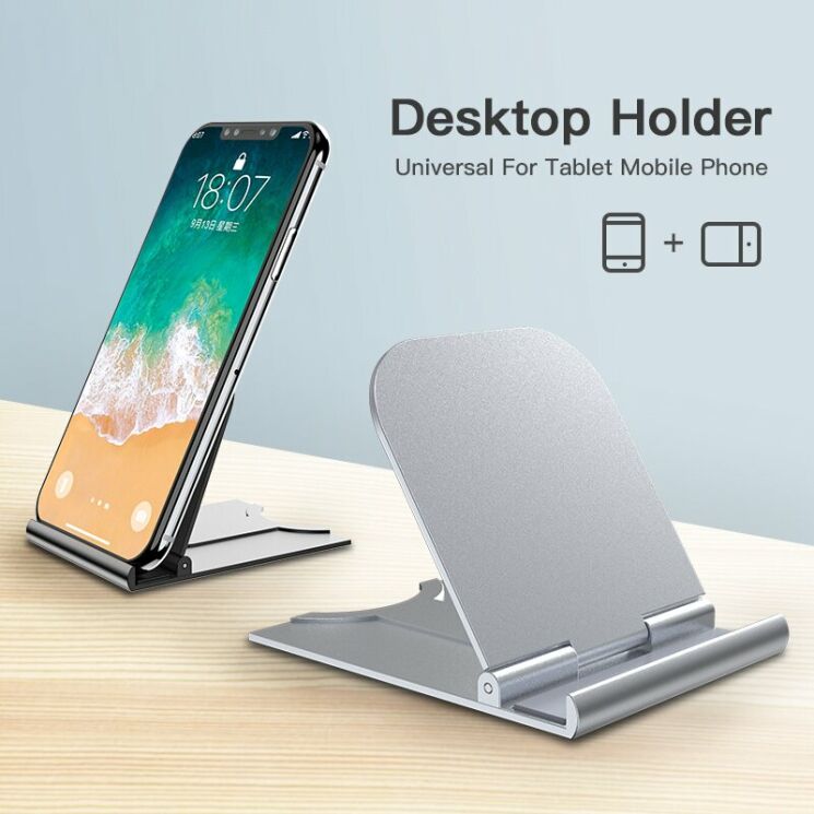 Універсальна підставка Deexe Stand Holder для смартфонів та планшетів - Silver: фото 2 з 18