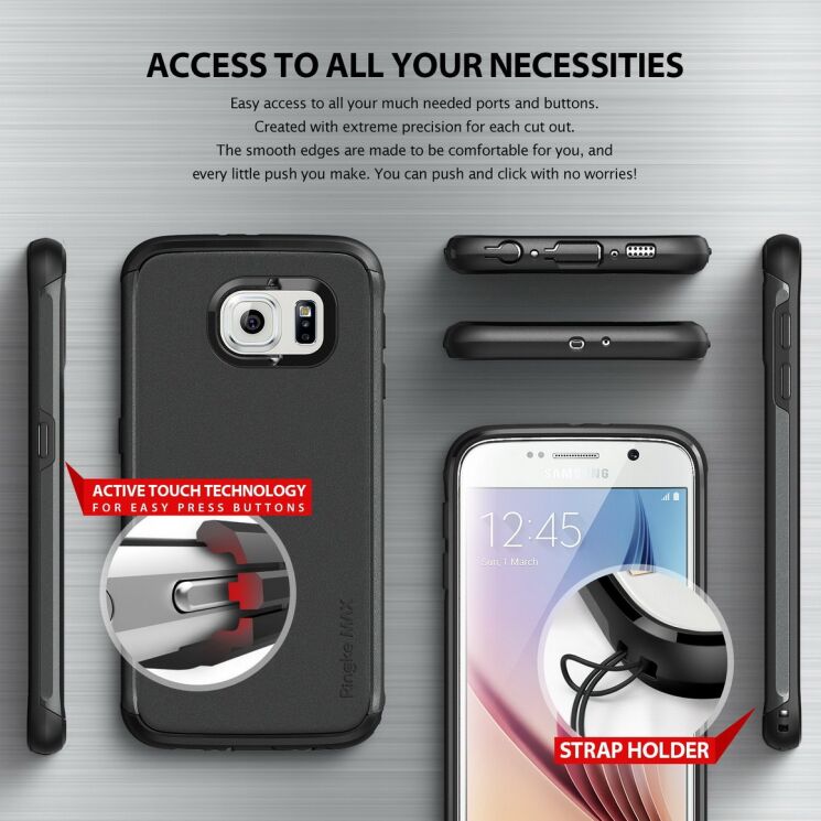 Защитный чехол Ringke MAX для Samsung Galaxy S6 (G920) - Black: фото 6 из 8
