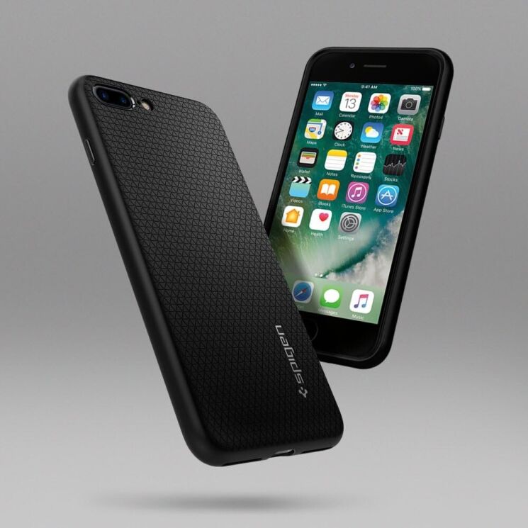 Защитный чехол Spigen (SGP) Liquid Air для Apple iPhone 7 Plus / 8 Plus - Black: фото 10 из 15