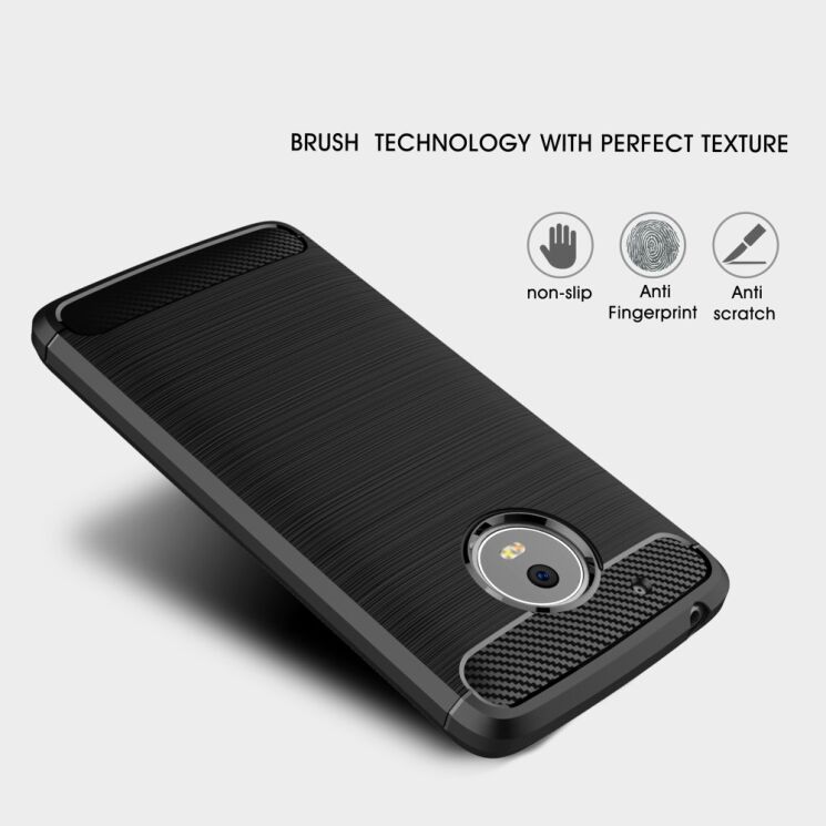 Захисний чохол UniCase Carbon для Motorola Moto G5 - Black: фото 4 з 10