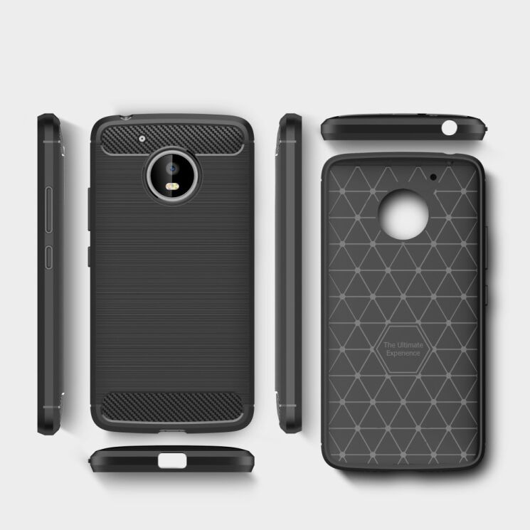 Захисний чохол UniCase Carbon для Motorola Moto G5 - Black: фото 7 з 10