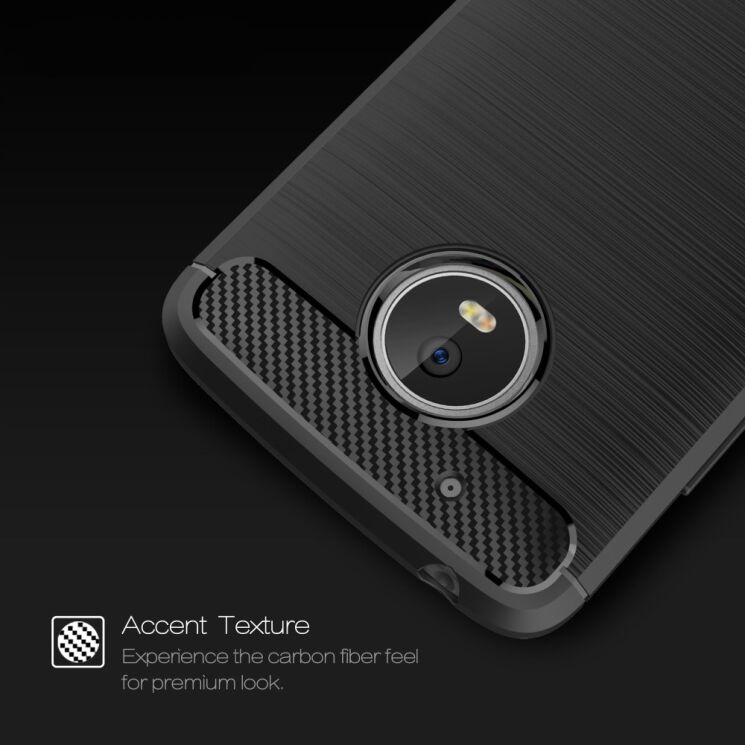 Захисний чохол UniCase Carbon для Motorola Moto G5 - Black: фото 9 з 10