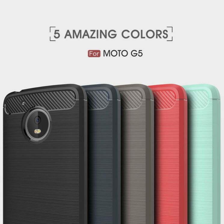 Захисний чохол UniCase Carbon для Motorola Moto G5 - Dark Blue: фото 3 з 10