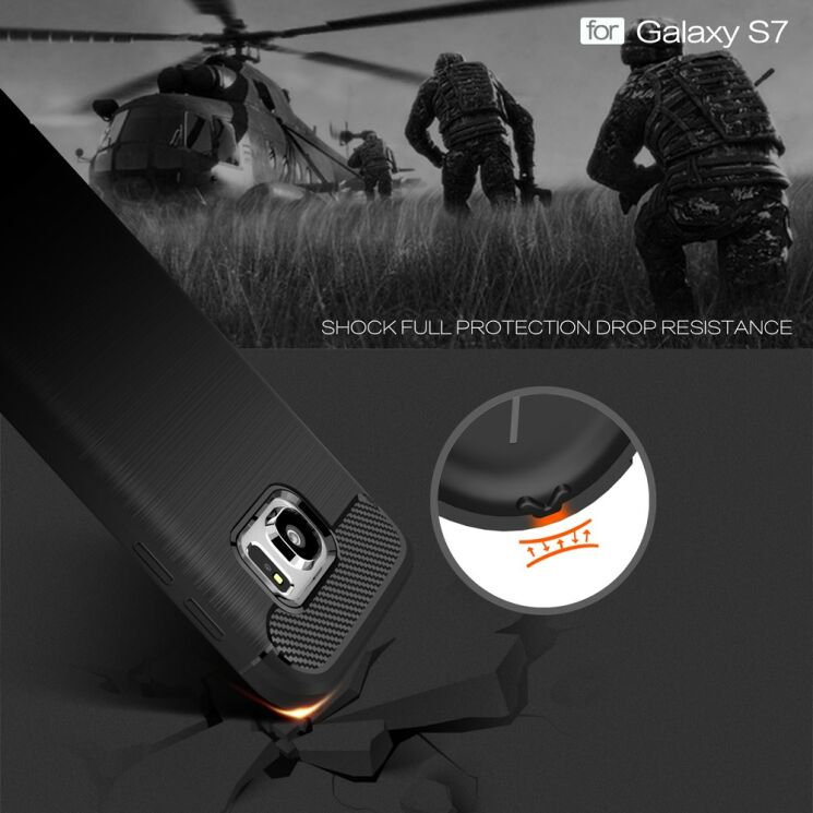 Защитный чехол UniCase Carbon для Samsung Galaxy S7 (G930) - Gray: фото 5 из 8