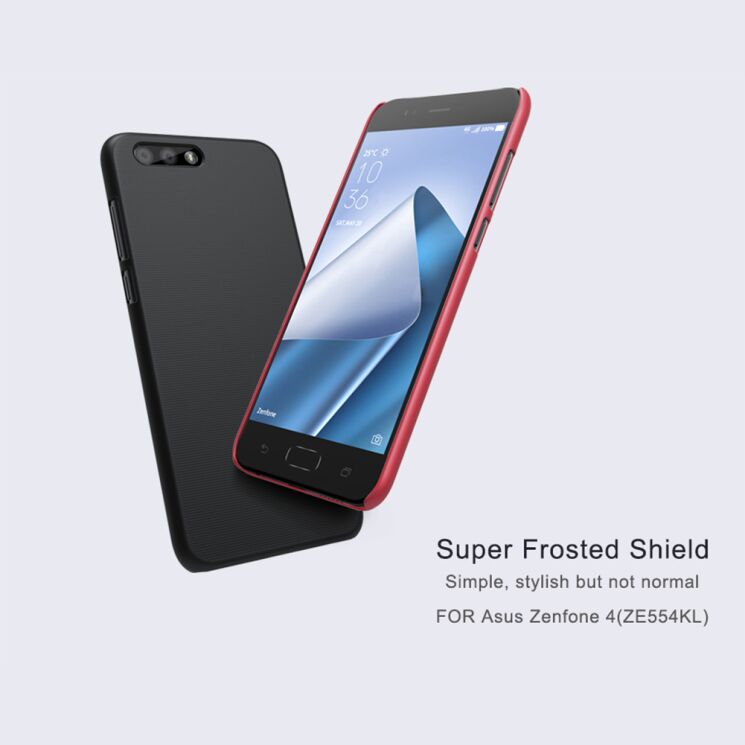 Пластиковый чехол NILLKIN Frosted Shield для Asus ZenFone 4 ZE554KL - Black: фото 7 из 20