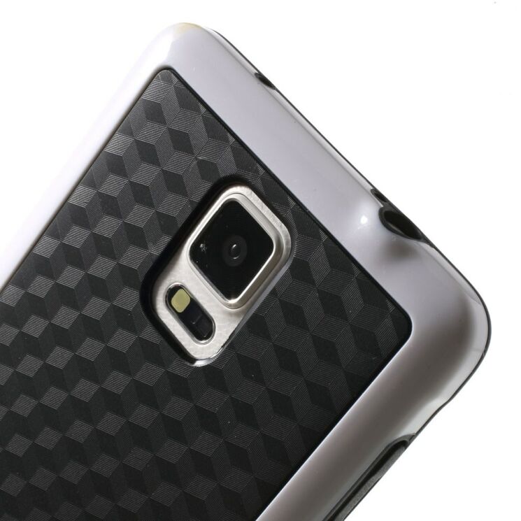 Силиконовая накладка Deexe Cube Pattern для Samsung Galaxy Note 4 - White: фото 5 из 7