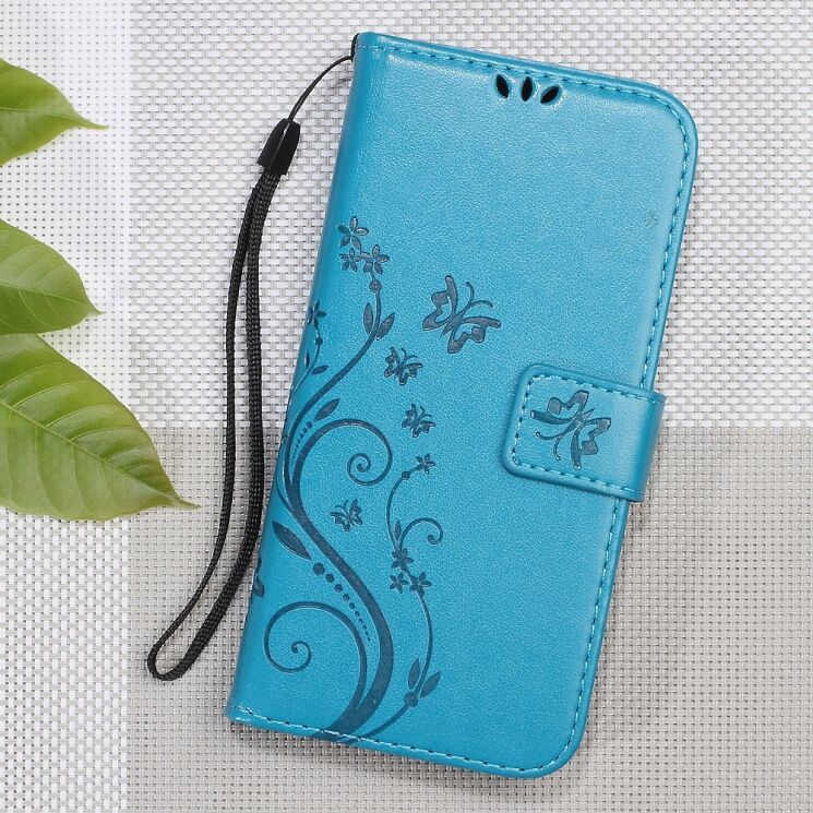 Чохол-книжка Deexe Butterfly Style для Xiaomi Redmi Note 4X - Blue: фото 1 з 5