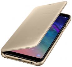 Чехол-книжка Wallet Cover для Samsung Galaxy A6+ 2018 (A605) EF-WA605CFEGRU - Gold: фото 1 из 18