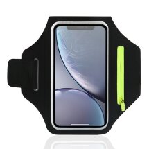 Чохол на руку Deexe Running Armband для смартфонів 6,7 дюйма - Black: фото 1 з 8
