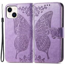 Чохол UniCase Butterfly Pattern для Apple iPhone 15 - Light Purple: фото 1 з 5