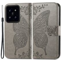 Чехол UniCase Butterfly Pattern для Xiaomi 14 - Grey: фото 1 из 5