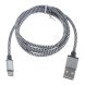 Дата-кабель Deexe Braided Cord (microUSB / 3m) - White (CA-0648W). Фото 2 из 2