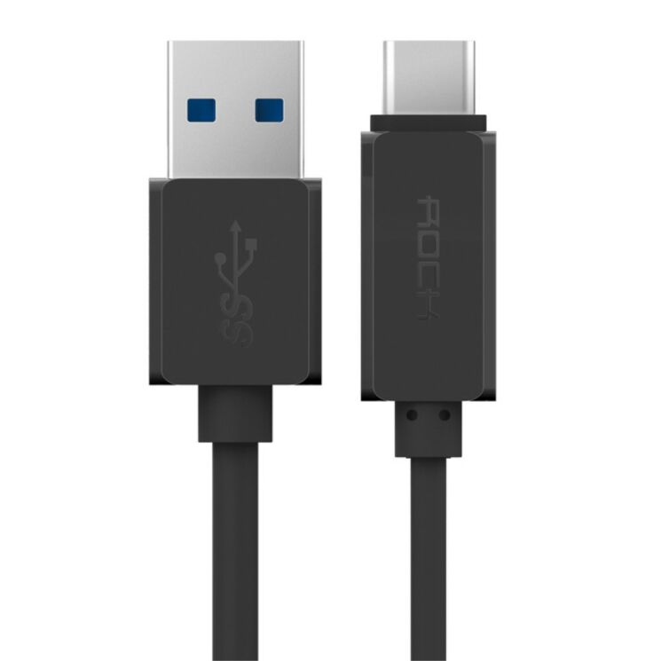 Дата-кабель ROCK Type C (USB 3.0) - Black: фото 1 из 9