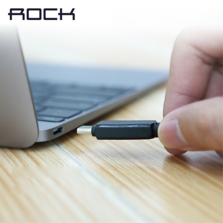 Дата-кабель ROCK Type C (USB 3.0) - Rose Gold: фото 2 з 9