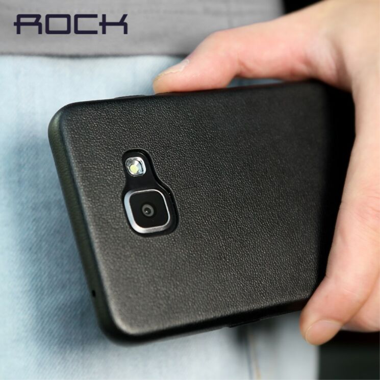 Накладка ROCK Leather Back для Samsung Galaxy A5 (2016) - Black: фото 2 з 7