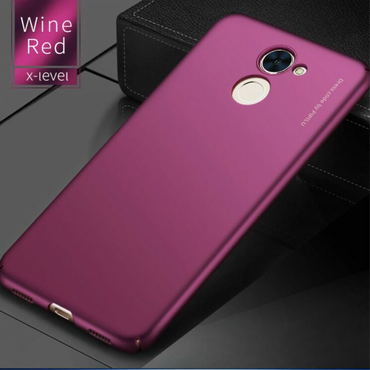 Пластиковый чехол X-LEVEL Slim для Huawei Y7 - Wine Red: фото 1 из 13