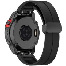 Ремінець Deexe Color Soft Line для годинників Garmin з кріпленням Quick Fit 22mm - Black: фото 1 з 10