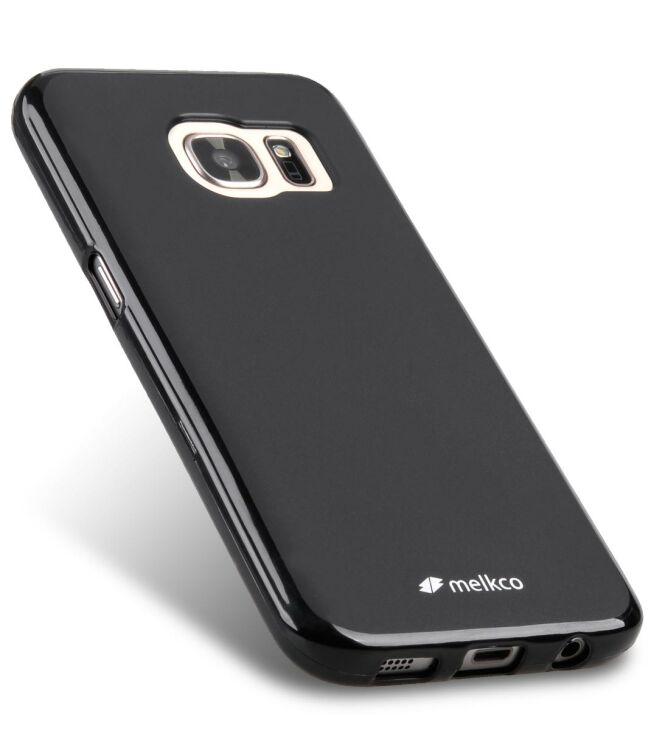 Силиконовая накладка MELKCO Poly Jacket для Samsung Galaxy S7 edge (G935) + пленка - Black: фото 4 из 7