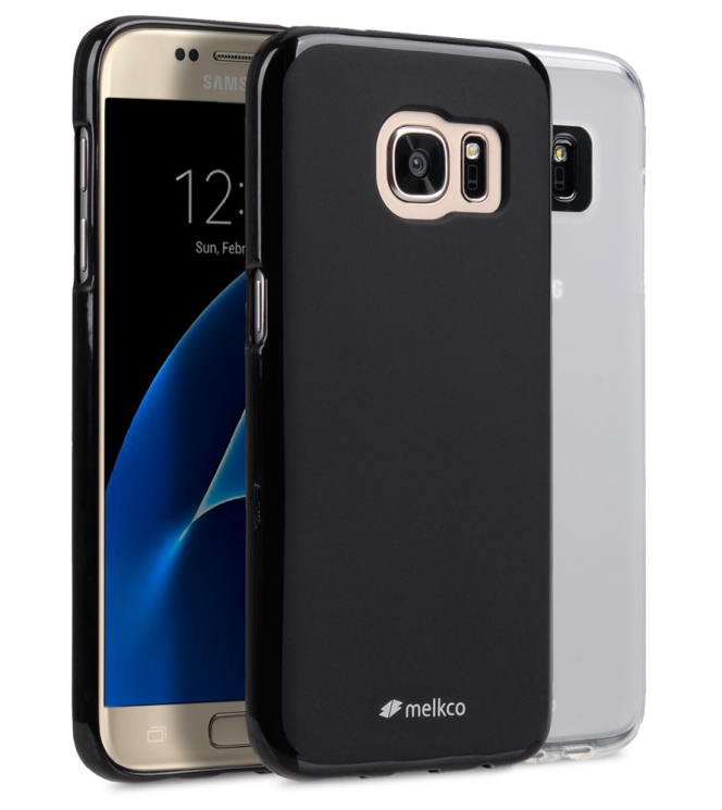 Силиконовая накладка MELKCO Poly Jacket для Samsung Galaxy S7 edge (G935) + пленка - Black: фото 7 из 7