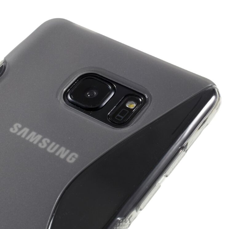 Силиконовый чехол Deexe S Line для Samsung Galaxy Note7 (N930) - Gray: фото 3 из 5