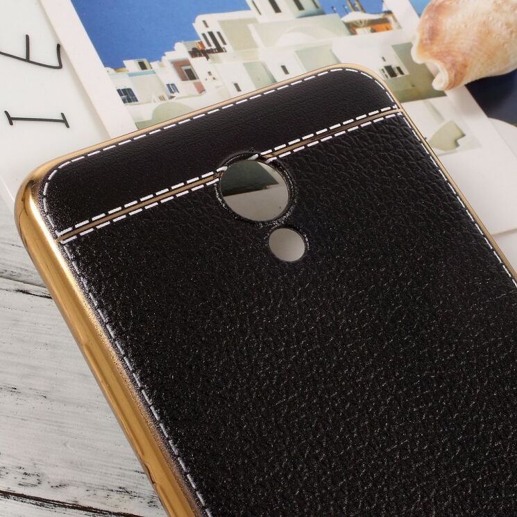 Силіконовий (TPU) чохол Deexe Leather Skin для Meizu M5 Note - Black: фото 6 з 6
