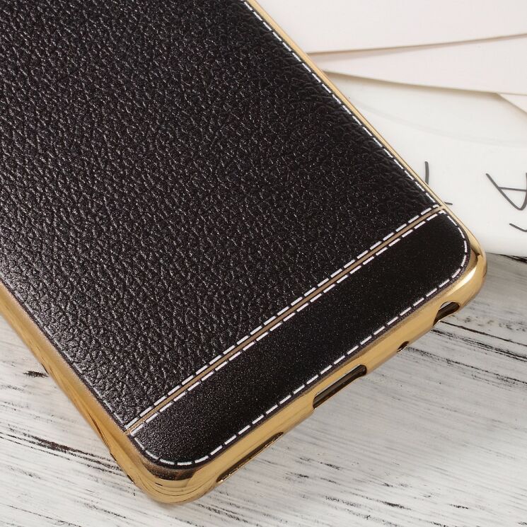Силіконовий (TPU) чохол Deexe Leather Skin для Meizu M5 Note - Black: фото 5 з 6