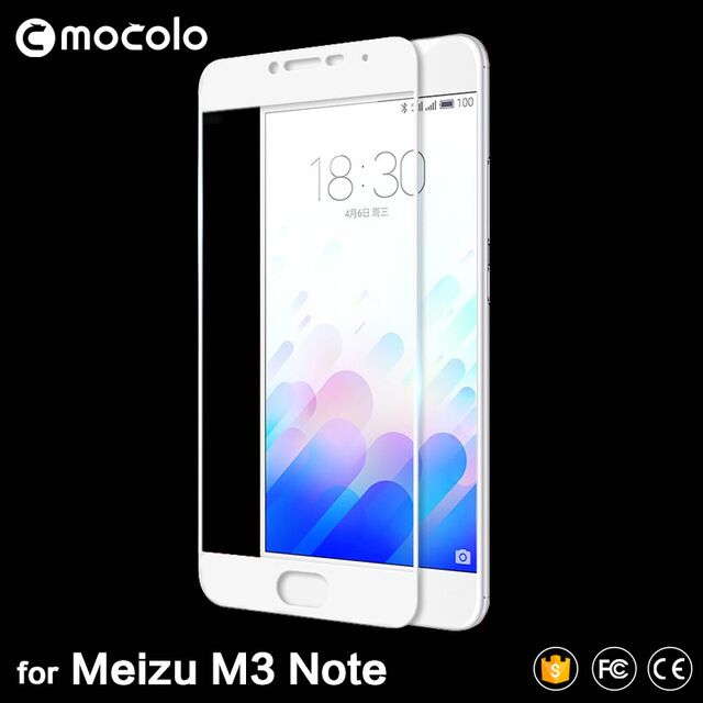 Защитное стекло MOCOLO 3D Silk Print для Meizu M3 Note - Gold: фото 2 из 7