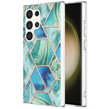 Защитный чехол Deexe Marble Pattern для Samsung Galaxy S24 Ultra - Green: фото 1 из 6