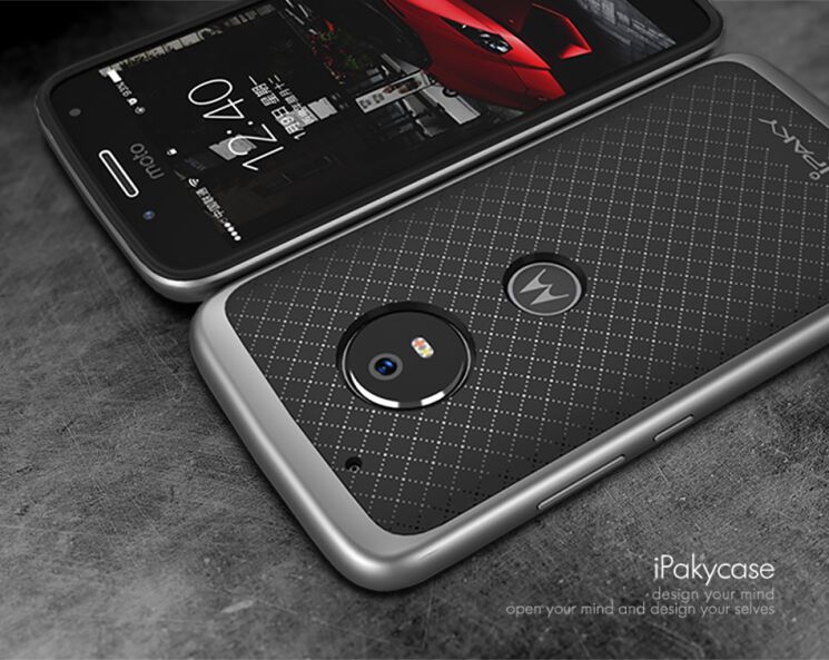 Защитный чехол IPAKY Hybrid для Motorola Moto G5 Plus - Gray: фото 2 из 7