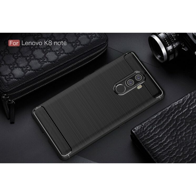 Захисний чохол UniCase Carbon для Lenovo K8 Note - Black: фото 2 з 11