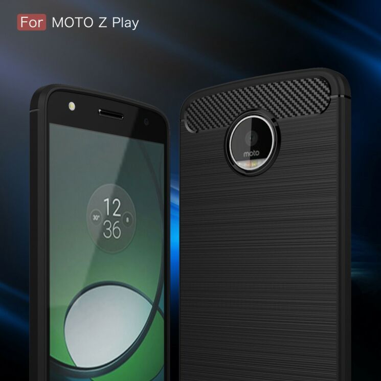 Защитный чехол UniCase Carbon для Motorola Moto Z Play - Black: фото 3 из 10