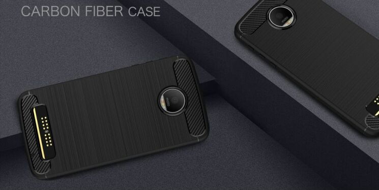 Защитный чехол UniCase Carbon для Motorola Moto Z Play - Black: фото 2 из 10