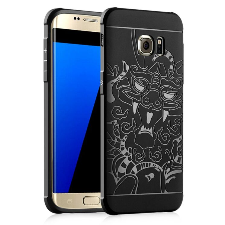 Защитный чехол UniCase Dragon Style для Samsug Galaxy S7 Edge (G935) - Black: фото 1 из 7