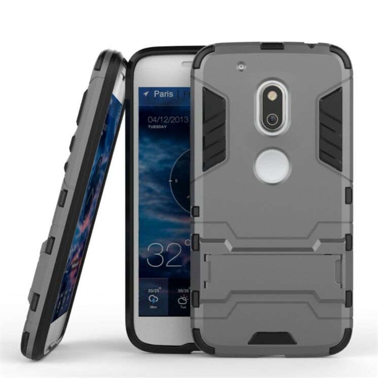 Захисний чохол UniCase Hybrid для Motorola Moto G4 Play - Gray: фото 2 з 7