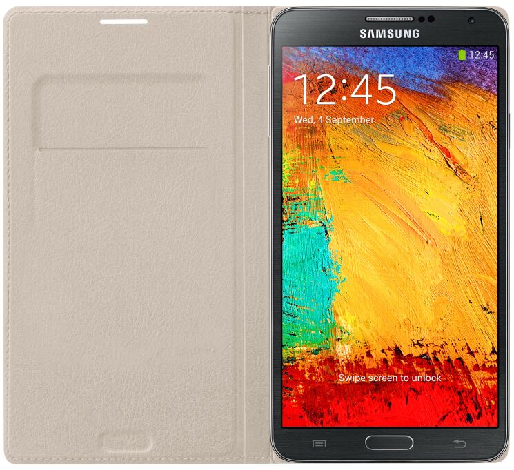 Чехол Flip Wallet для Samsung Galaxy Note 3 (N9000) - Ivory: фото 3 из 5